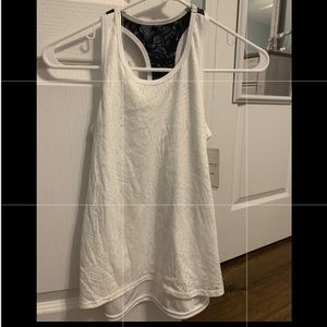 Kids white athletic tank top